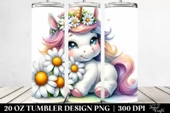 Cute Babyunicorn Daisy | 20 Oz Tumbler Product Image 2