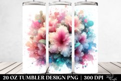 Abstract Pastel Rhododendron with Splash 20 Oz Tumbler Product Image 2