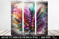 20 Oz Tumbler Sublimation | Colorful Wooden Heather | Product Image 2