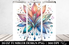 Abstract Watercolor Snowdrop Stained , High-Res 20 Oz Product Image 2