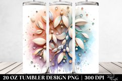 Abstract Watercolor Snowdrop Stained , High-Res 20 Oz Product Image 2