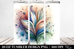 Abstract Watercolor Snowdrop Stained , High-Res 20 Oz Product Image 2