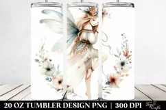 Washed Watercolor Boho Fairy Tumbler Design Product Image 2