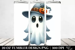 Funny Halloween Ghost Clipart, Transparent 20 Oz Tumbler Product Image 2