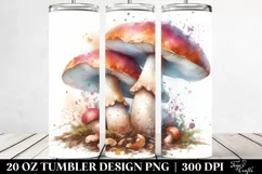 Detailed Pastel Mushroom Tumbler Design Product Image 2