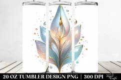 Abstract Snowdrop Tumbler | 20 oz Tumbler Product Image 2