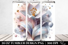 Abstract Snowdrop Tumbler | 20 oz Tumbler Product Image 2