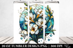 Detailed Stained Freesia | 20 Oz Tumbler Product Image 2