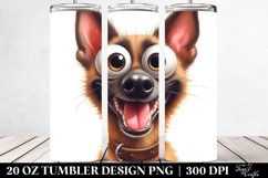 Crazy Malinois Watercolor | 20 oz Tumbler Product Image 2