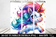 Funny Cute Unicorn Running | 20 oz Tumbler Product Image 2
