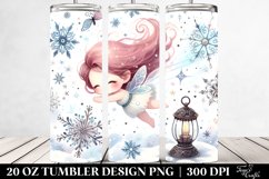 Cute Fairy Tumbled with Snowflakes 20 Oz Tumbler Product Image 2