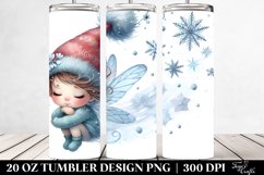 Cute Fairy Tumbled with Snowflakes 20 Oz Tumbler Product Image 2