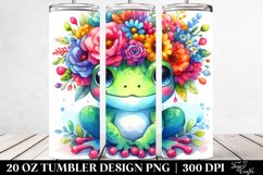 Baby Frog with Floral Crown, Transparent 20 Oz Tumbler Product Image 2