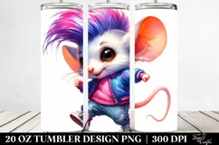 Cute Baby Mouse Dancing, Transparent 20 Oz Tumbler Product Image 2