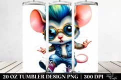 Baby Mouse Contemporary Art, Transparent 20 Oz Tumbler Product Image 2