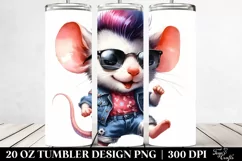 Baby Mouse Contemporary Art, Transparent 20 Oz Tumbler Product Image 2