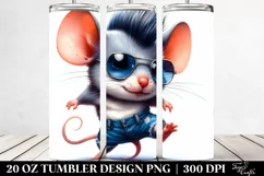 Baby Mouse Contemporary Art, Transparent 20 Oz Tumbler Product Image 2