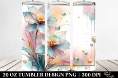 Abstract Narcissus Clipart, Transparent 20 Oz Tumbler Product Image 2