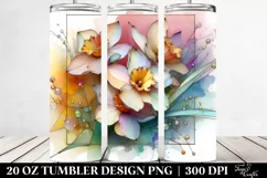 Abstract Narcissus Clipart, Transparent 20 Oz Tumbler Product Image 2