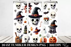 Simple Funny Halloween Skull 20 Oz Tumbler Product Image 2