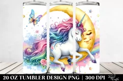 Magical Unicorn Smiling Moon | 20 Oz Tumbler Product Image 2