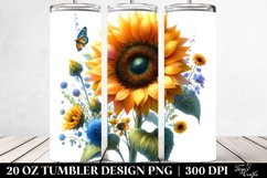 Vibrant Sunflower Design | 20 oz Tumbler Product Image 2