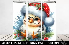 Cute Watercolor Chicken with es Clipart Product Image 2