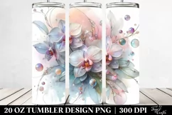Abstract Orchid Clipart, Transparent 20 Oz Tumbler Product Image 2