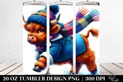 Modest Baby Highlandcow Running | 20 oz Tumbler Product Image 2