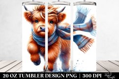 Cute Baby Highlandcow Running | 20 oz Tumbler Product Image 2