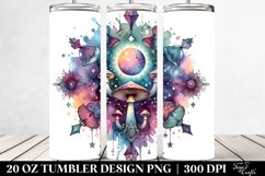 Magical Celestial Mushroom Clipart, High-Res 20 Oz Tumbler Product Image 2