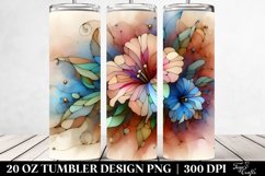 Abstract Watercolor Impatiens Stained , High-Res 20 Oz Product Image 2