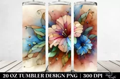 Abstract Watercolor Impatiens Stained , High-Res 20 Oz Product Image 2