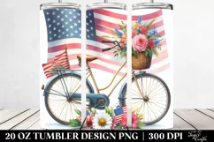 a Vintage Bicycle Flowers | 20 oz Tumbler Product Image 2