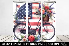 a Vintage Bicycle Flowers | 20 oz Tumbler Product Image 2