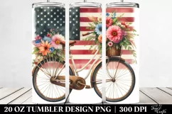 a Vintage Bicycle Flowers | 20 oz Tumbler Product Image 2