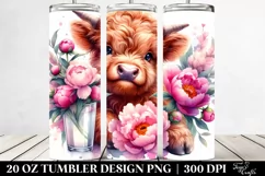 Cute Baby Highland Cow Tumbler Product Image 2