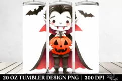 Funny Haloween Clipart 20 Oz Tumbler with Vampire Product Image 2