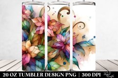 Abstract Watercolor Impatiens Stained , High-Res 20 Oz Product Image 2