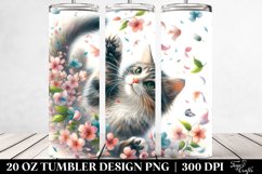 Cat Spring Petals | 20 oz Tumbler Product Image 2