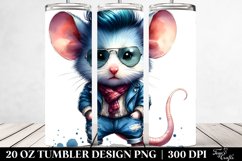 Baby Mouse Contemporary Art, Transparent 20 Oz Tumbler Product Image 2