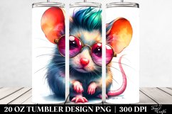 Baby Mouse Contemporary Art, Transparent 20 Oz Tumbler Product Image 2