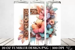 Wooden Hibiscus 20 Oz Tumbler Product Image 2
