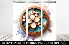 Wooden Small Stained Cherry Blossom | 20 Oz Tumbler Product Image 2