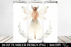 Simple Watercolor Boho Fairy | 20 oz Tumbler Product Image 2