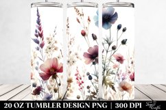 Watercolor Wild Flowers | 20 oz Tumbler Product Image 2