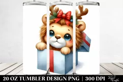 Expressive Baby Lion Winter PNG Product Image 2