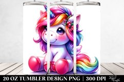 Cute Unicorn Drawing Tumbler Product Image 2