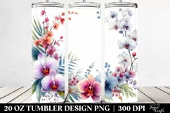 Vibrant Abstract Orchid Frame | 20 oz Tumbler Product Image 2