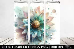 Abstract Shiny Sunflower. 20 oz Tumbler Design Product Image 2